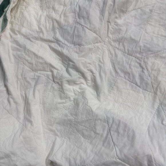 Vintage Star Pattern Quilt Full 82" x 82" Multi Color Pink Green Farm Country - Picture 8 of 8